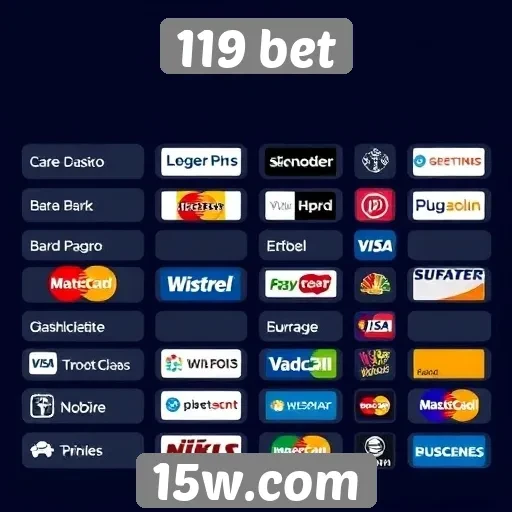 Métodos de pagamento disponíveis na plataforma 119 bet